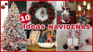 DIY  10 ADORNOS NAVIDEÑOS CASEROS  DECORACION NAVIDEÑA HECHA A MANO  NatyGloss [upl. by Elades]