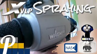 How to spray with a Wagner XVLP Paint Sprayer Spraying Caparol PUSatin [upl. by Finn]