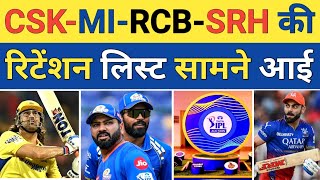 IPL Breaking RCBSRHCSK amp MI Final Retention List Update  IPL Retention List Latest [upl. by Alexio]