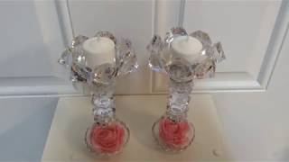 DIY Bonitos y elegantes candelabros con botellas recicladas de plastico [upl. by Soane]