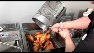 Genuine Broaster Chicken Demonstration Video [upl. by Atekahs930]