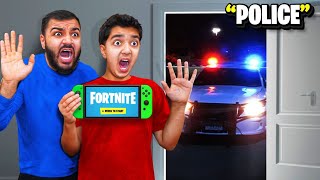 Crazy Neighbor Calls POLICE On Us While Playing Fortnite [upl. by Einal]