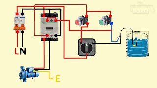 float switch connection auto amp manual single phase water pump [upl. by Nilrac]