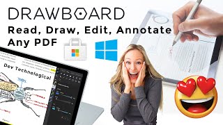 Drawboard PDF  Draw Write on PDF  Adobe Reader Alternative  Best Free PDF Reader For Windows 10 [upl. by Courtney]