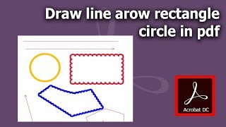 how to draw line arrow rectangle circle and more shape in Adobe Acrobat Pro [upl. by Nerissa]