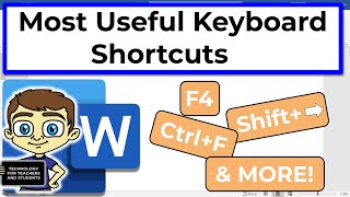 Most Useful Microsoft Word Keyboard Shortcuts [upl. by Ayres]