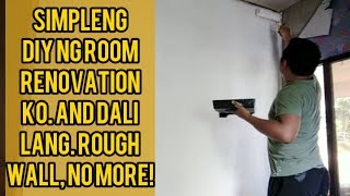 HOW TO PAINT ROUGH WALL PINOY STYLE  Paano Pinturahan ang Rough Wall Painting Tips [upl. by Nilatak]