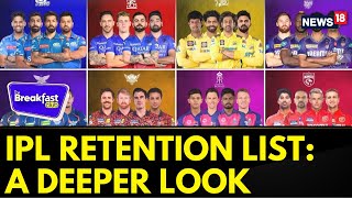 IPL 2025 Retention List  MI CSK And SRH Retain Core RCB And PBKS Hit The Reset Button  News18 [upl. by Eimareg]