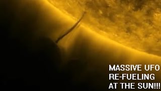 Massive UFO ReFueling at the Sun Harvesting Sun Energy [upl. by Mosenthal158]