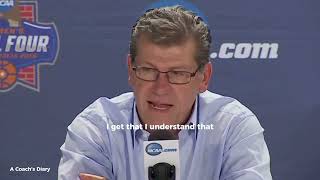 Geno Auriemma  RECRUITING ENTHUSIASTIC KIDS [upl. by Assilac]