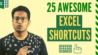 25 AWESOME Excel Keyboard Shortcuts You Should Know [upl. by Asilla]