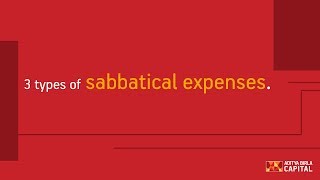 3 types of sabbatical expenses [upl. by Annekcm]