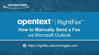 How to Manually Send a Fax in RightFax via Outlook [upl. by Coniah]