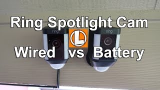 Ring Spotlight Cam Wired vs Batterywhich one is better [upl. by Nace733]