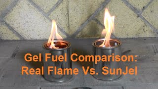 Gel Fuel Comparison Real Flame Vs SunJel [upl. by Lewan]