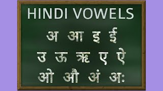 Hindi Vowels Pronunciation  Learn Hindi Alphabets [upl. by Nidia]