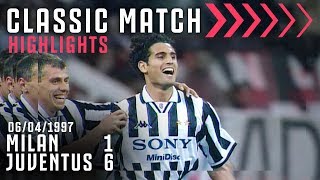 Milan 16 Juventus  Jugovic Zidane Vieri amp Amoruso Dominate in Milan  Classic Match Highlights [upl. by Ahtela361]