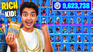 Meet The RICHEST Kid In Fortnite 🤑 [upl. by Adnilre948]