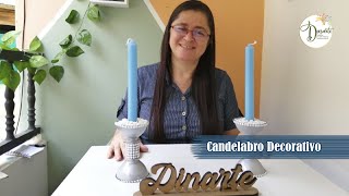 🖌Como hacer un🔥 candelabro decorativo🔥 en botella plástica🍾 [upl. by Akalam970]