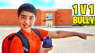 My Little Brother Challenges The Summer School Bully To 1v1 In Fortnite [upl. by Veats]