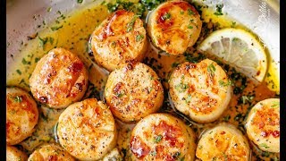 Lemon Garlic Butter Scallops [upl. by Inasah859]