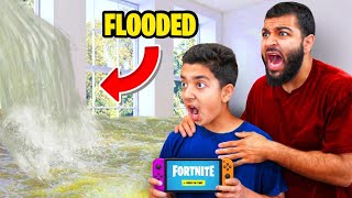 Our House FLOODED While Playing Fortnite [upl. by Reinhardt]