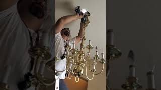 Como cambiar un candelabro pasa a paso How to change a chandelier step by step [upl. by Ala]