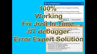 Fix Just In Time JIT debugger Error Expert Solution [upl. by Nlocnil647]